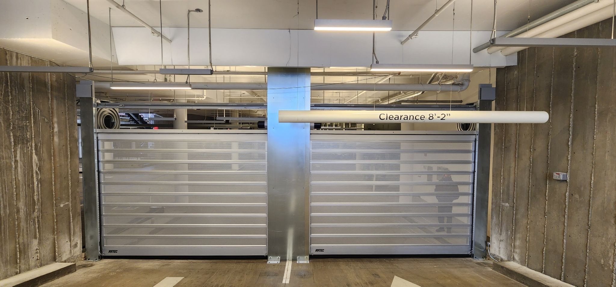 High-speed industrial door equipment in a commercial facility